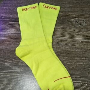 Supreme Bright Yellow Athletic Socks
